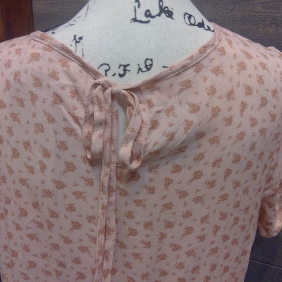 Cang Floral Top With Back Tie M L USA - Picture 6 of 11